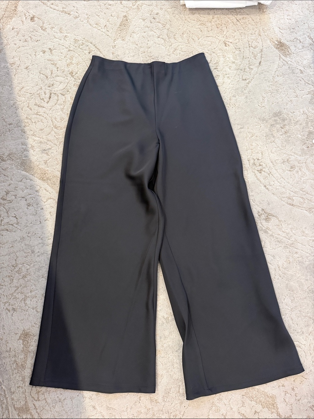 RACHEL Rachel Roy Black Wide-Leg Pull-On Pants